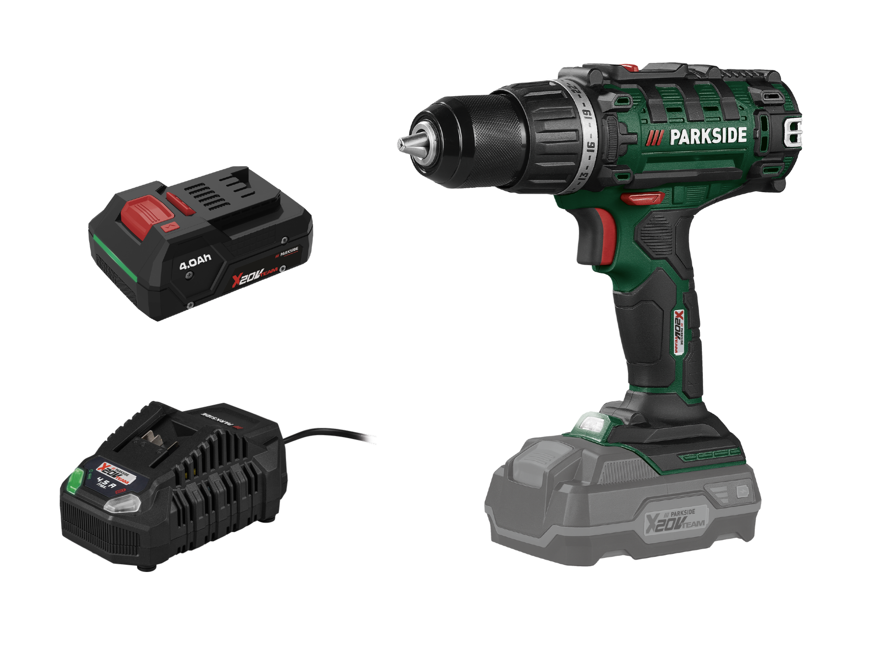 Parkside® Aku vrtací šroubovák Pabs 20-Li I9, Smart 4 Ah