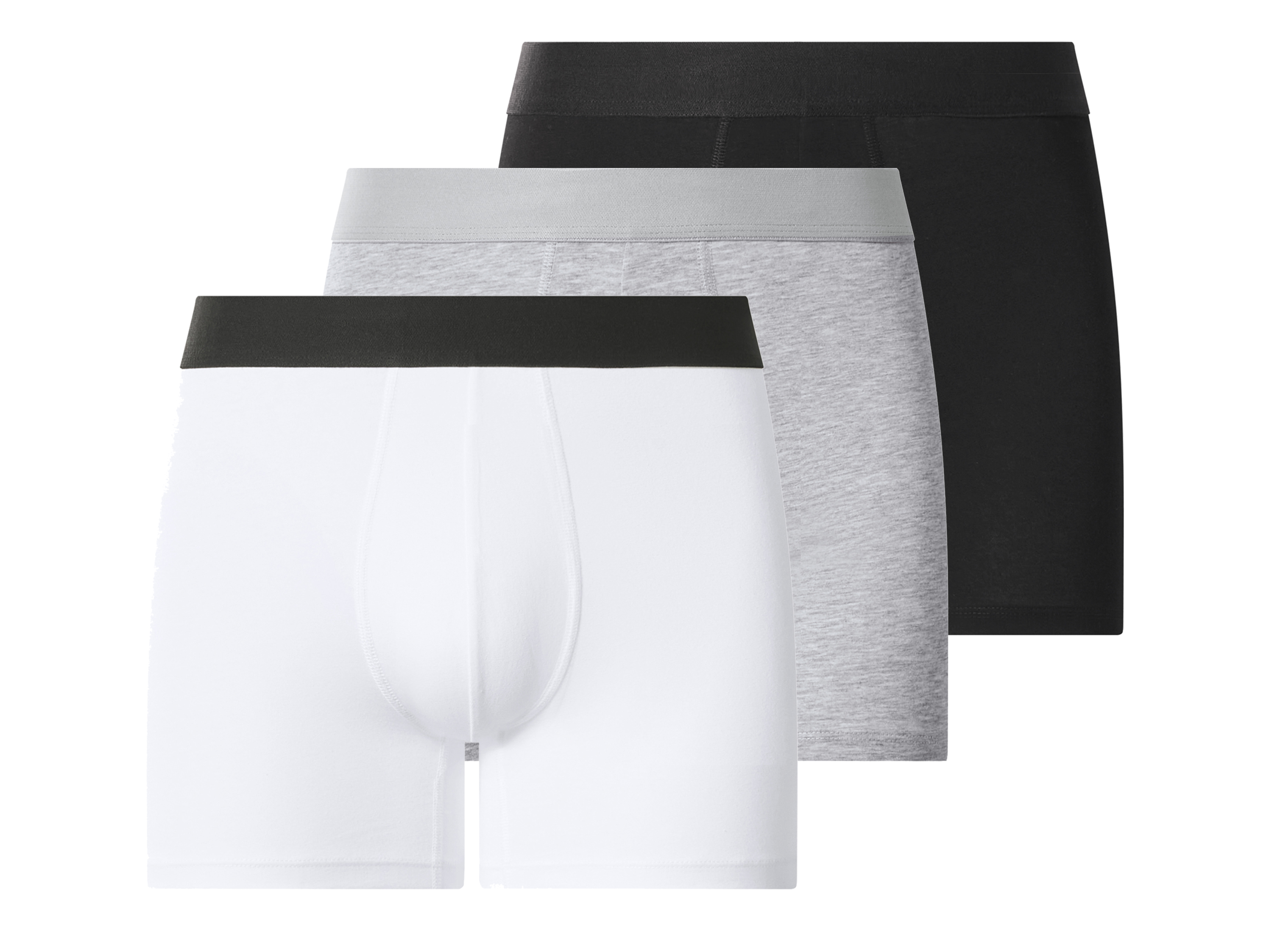 esmara® Pánské boxerky, 3 kusy (černá/šedá/bílá, 5/M)