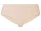 Béžové kalhotky z hladkého materiálu.