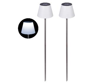 DOBAR Solární stojací lampa, sada 2 ks