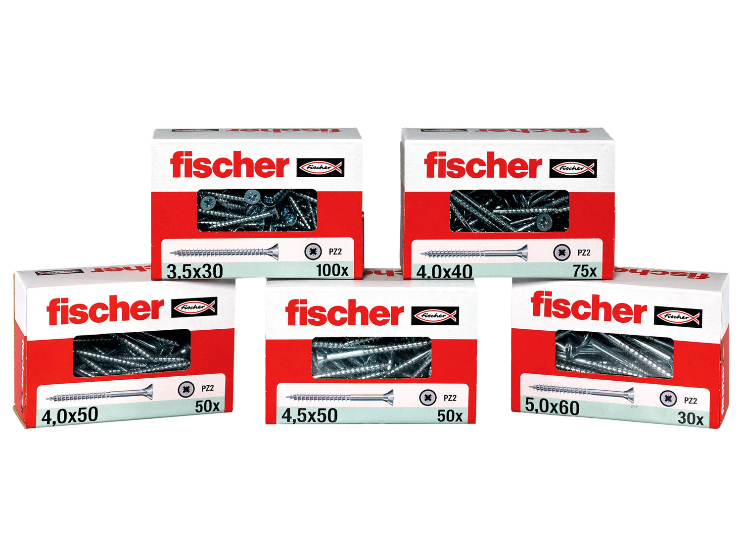 fischer Sada šroubů PZ2