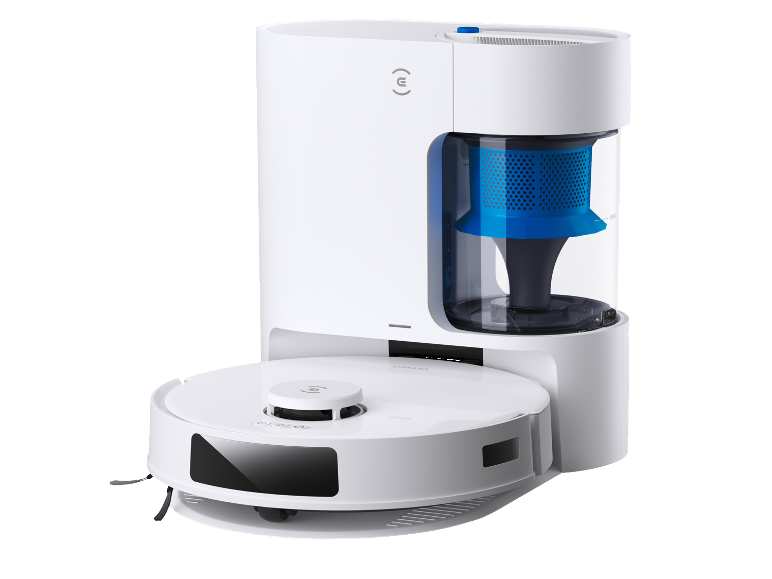 Robot vysavač a stanice na vyprazdňování Deebot: snadné automatické čištění.