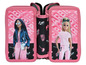 Růžová penál se dvěma kapsami s obrázky Barbie