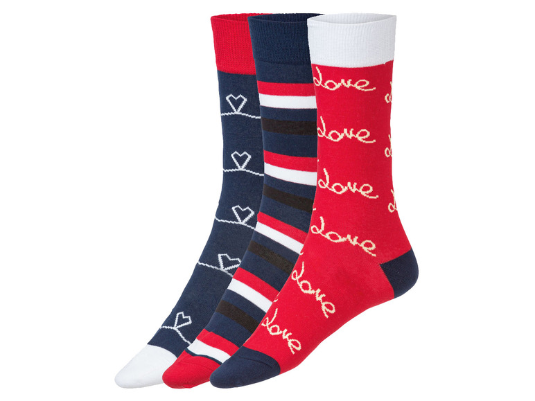  Zobrazit na celou obrazovku Fun Socks Ponožky s romantickým vzorem v dárkovém balení, 3 páry - Obrázek 6