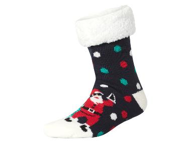 Dámské / Pánské vánoční hebké ponožky (navy modrá, 35-38)