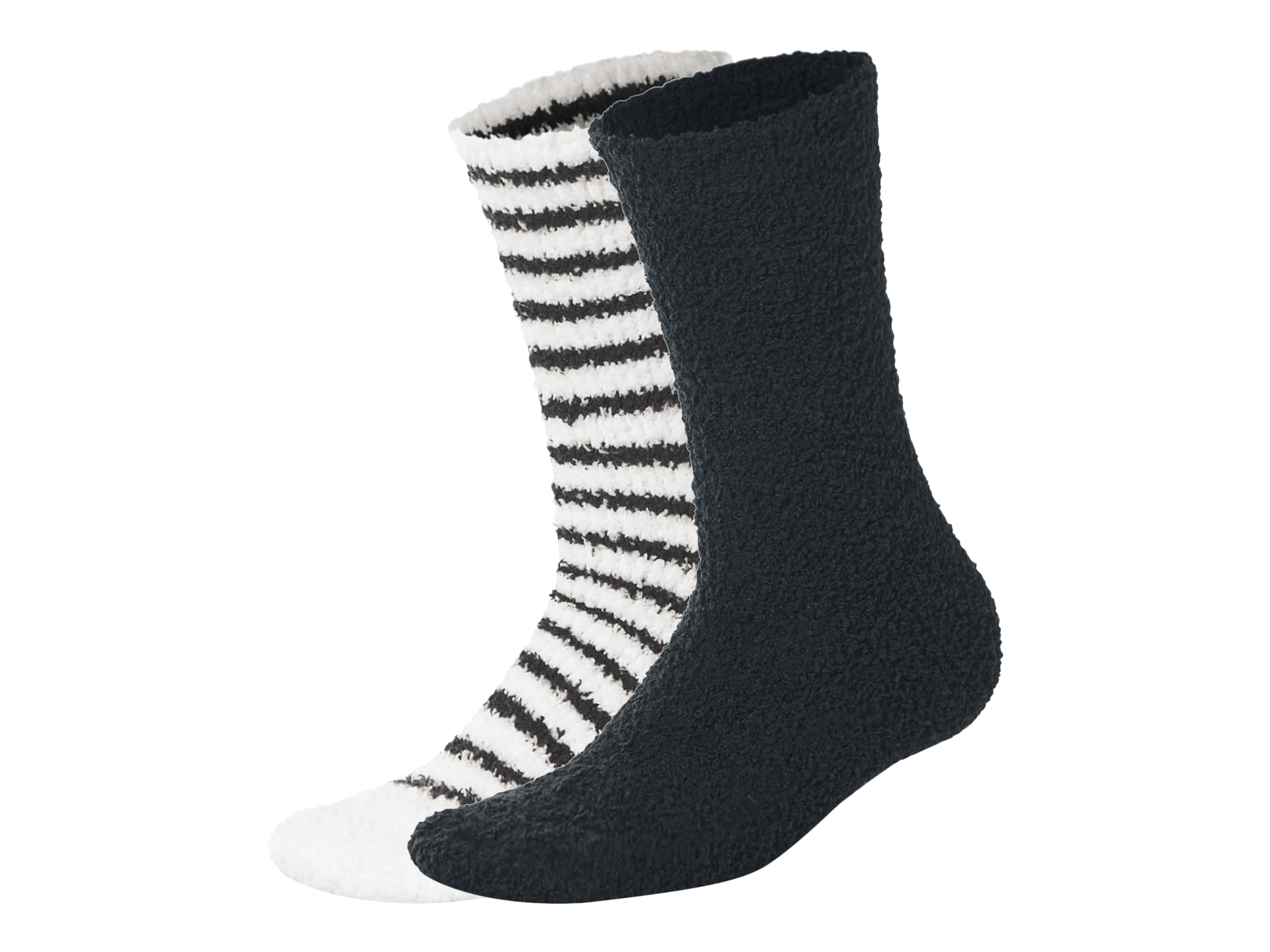 esmara® Dámské hebké ponožky, 2 páry (bílá/černá, 35-38)