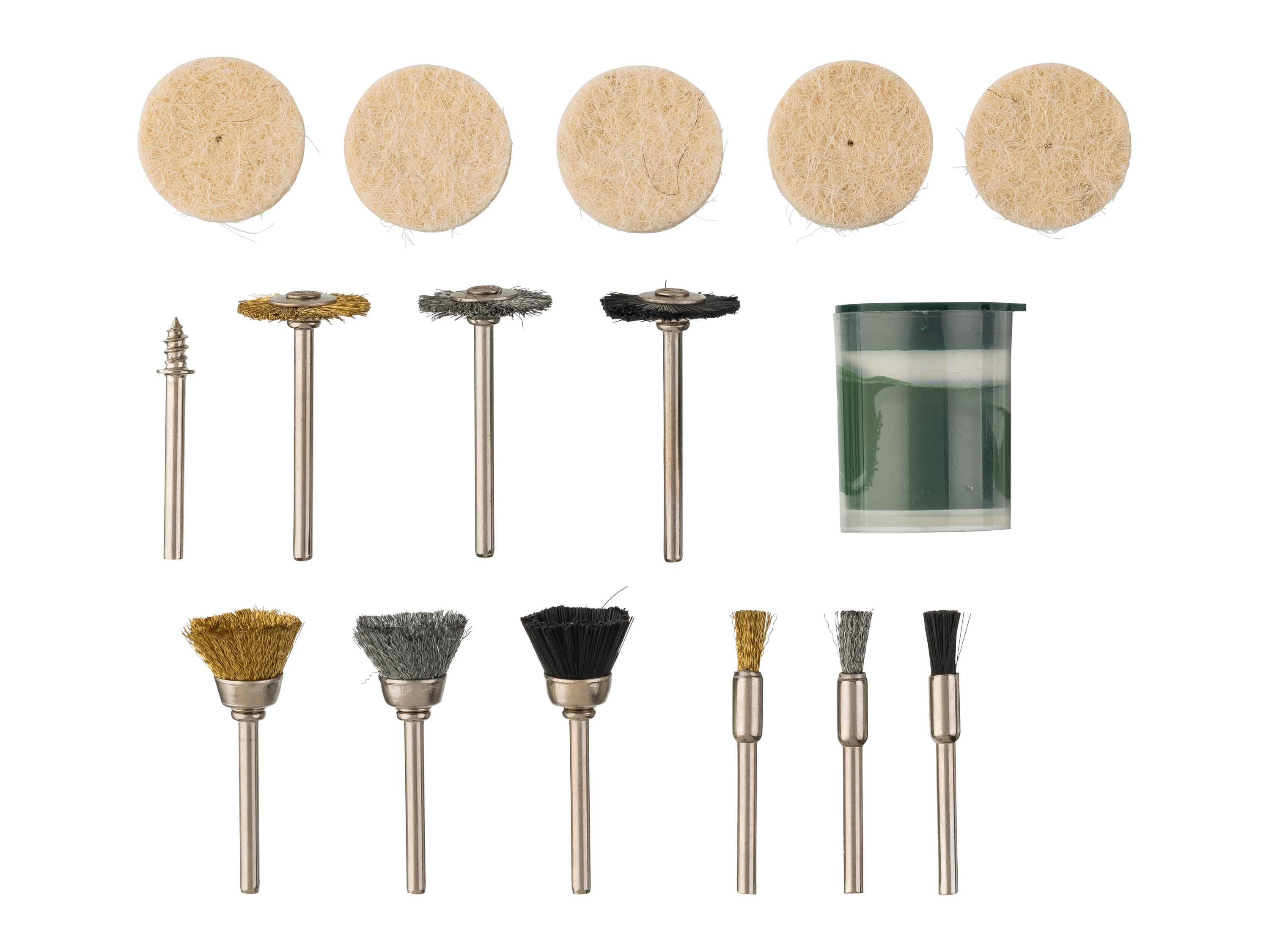 Parkside® Příslušenství k multibrusce (sada brusných kartáčů a lešticích kotoučů Pdbps 16 A1)