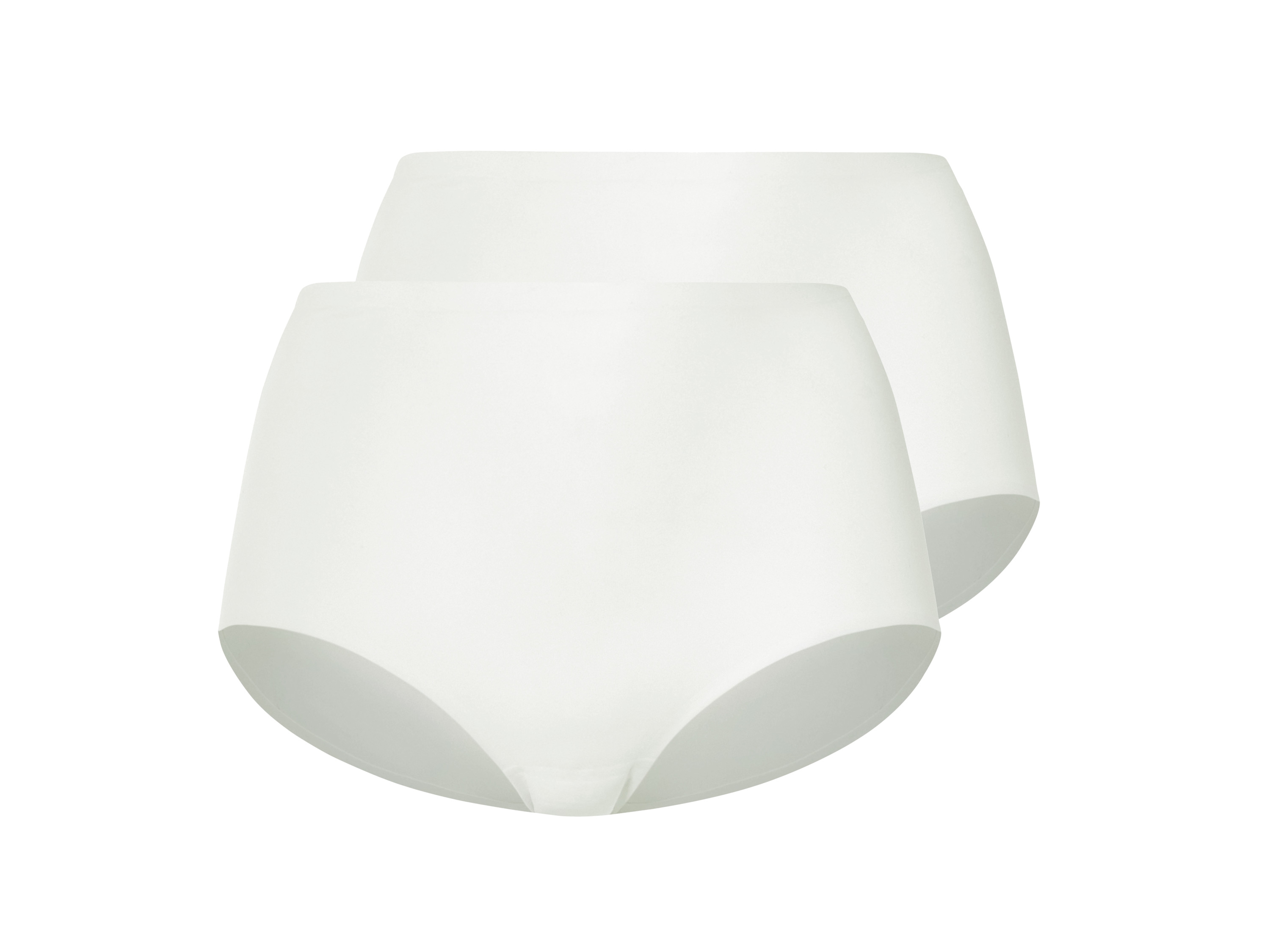 esmara® Dámské bezešvé kalhotky, 2 kusy (bílá, S(36/38))