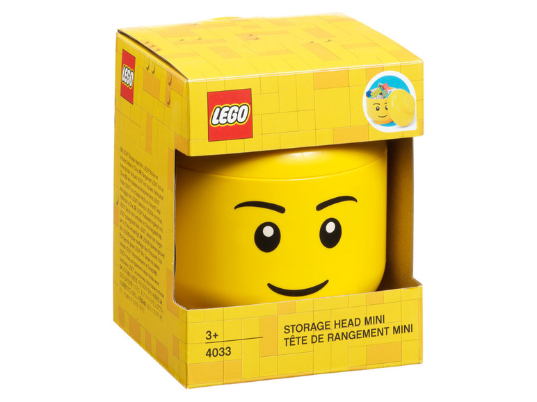  Zobrazit na celou obrazovku Malý úložný box ve tvaru Lego hlavy - Obrázek 2