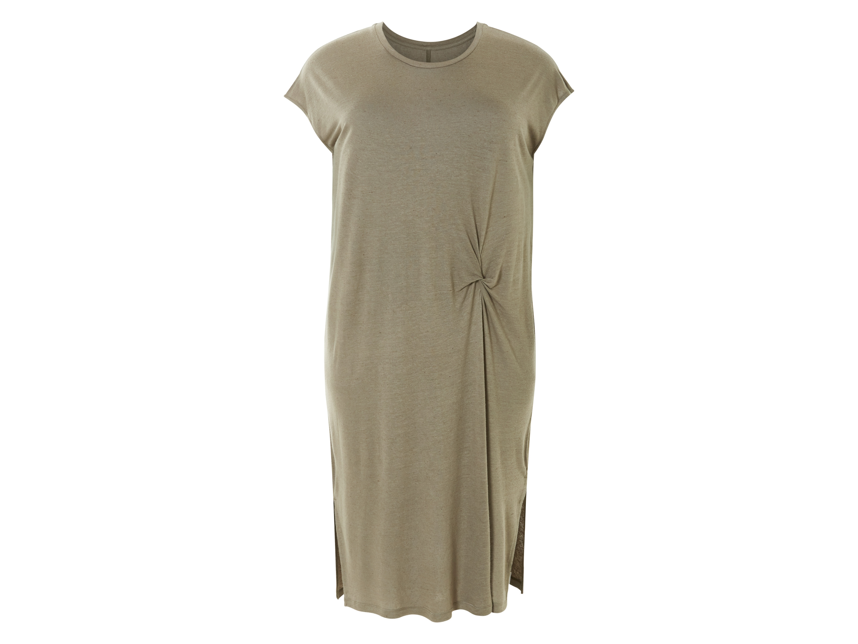 esmara® Dámské lněné šaty XXL (khaki, Xxl(52/54))