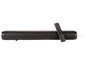 Černý sound bar s dálkovým ovládáním.