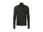Tmavě zelený, dlouhý rukáv, svetr na zip, zadní pohled.
