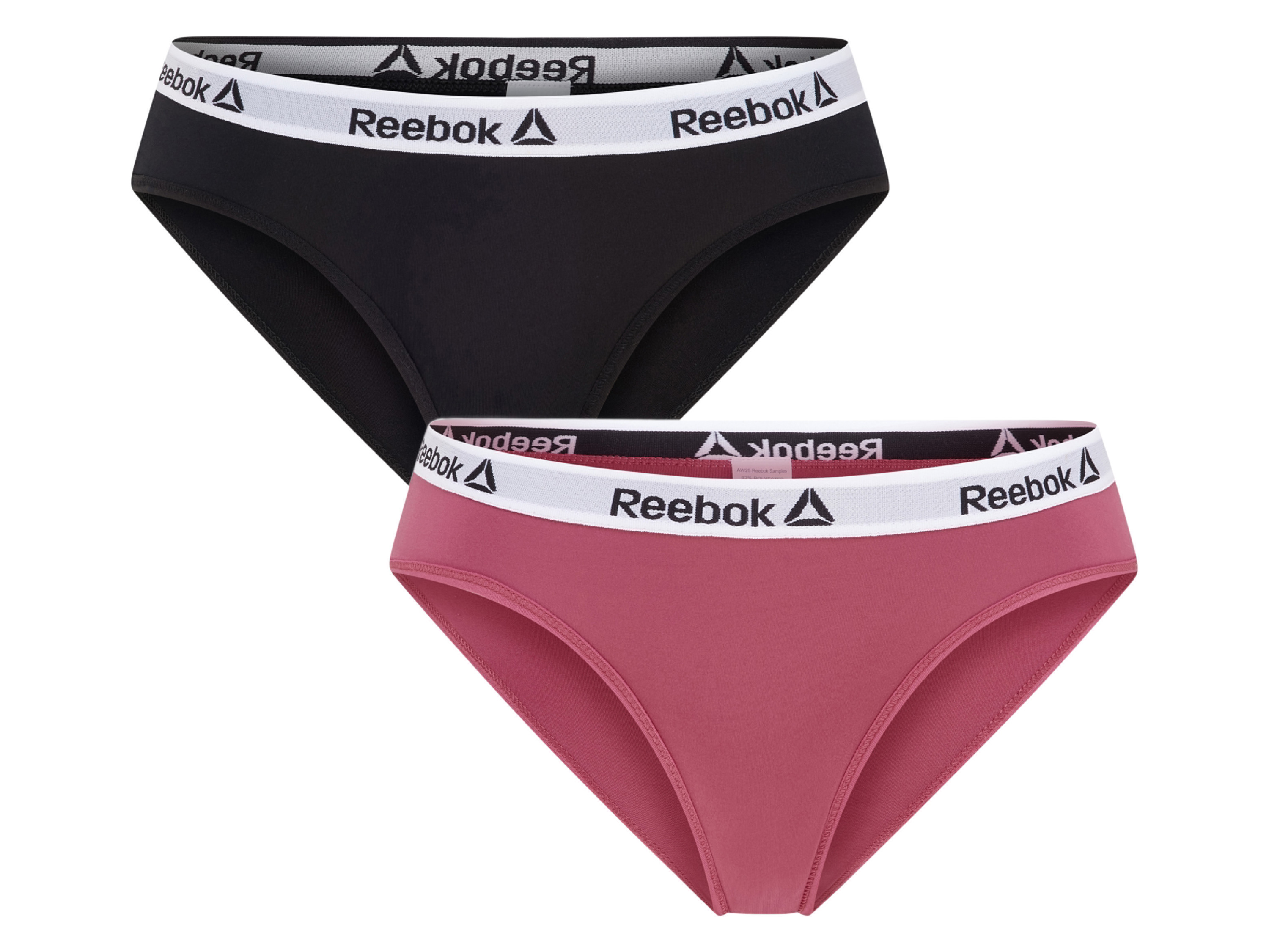 Reebok Dámské kalhotky, 2 kusy (černá/růžová, S)
