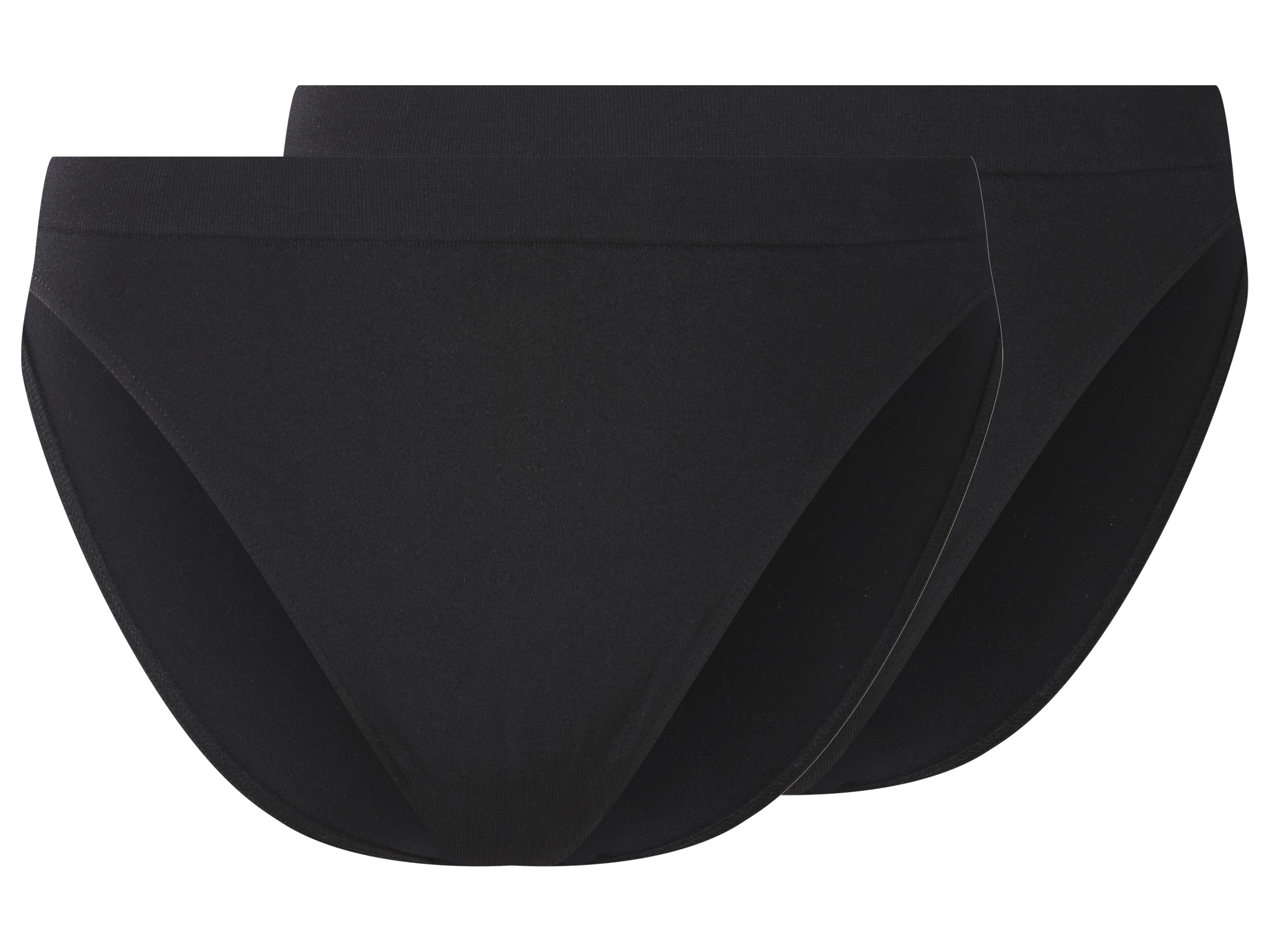 esmara® Dámské bezešvé kalhotky, 2 kusy (černá, M(40/42))