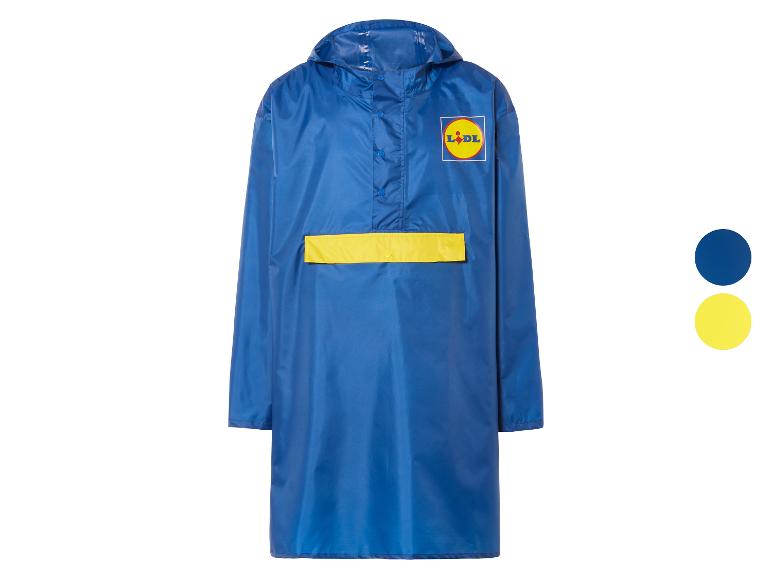 Modrá Lidl nepromokavá bunda s kapucí.