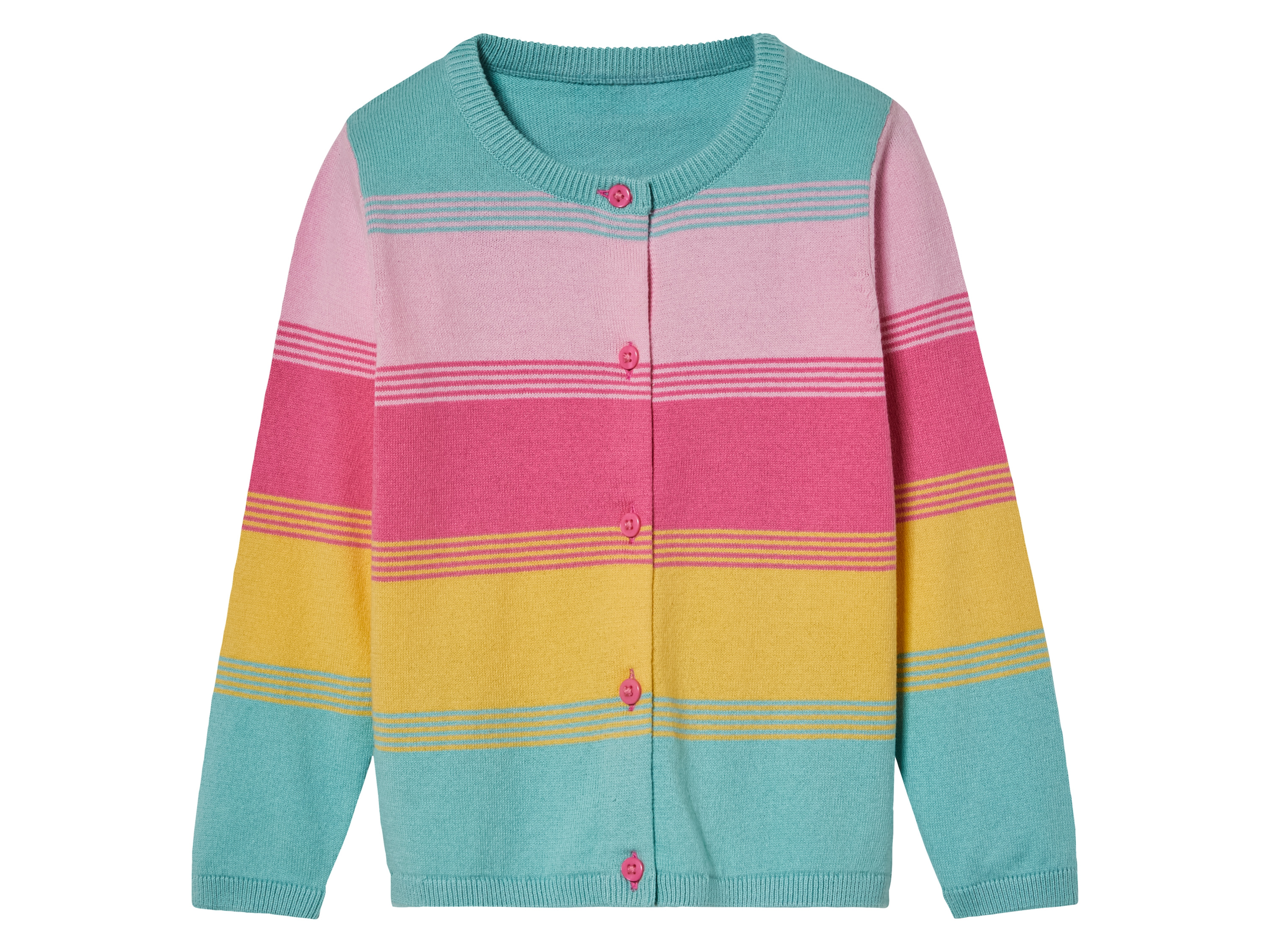 lupilu® Dívčí pletený cardigan (zelená/růžová/fialová, 98/104)