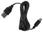Černý kabel USB-A na USB-C, stočený