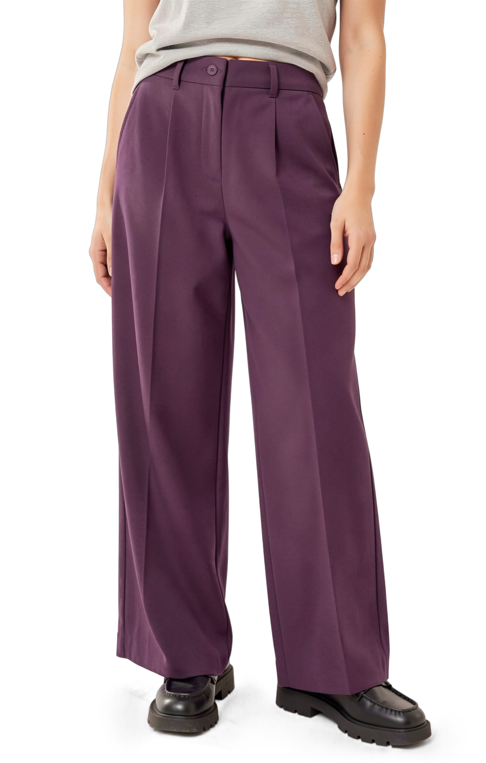 Esmara® Dámské kalhoty "Wide Leg" (bordó, S (36/38))