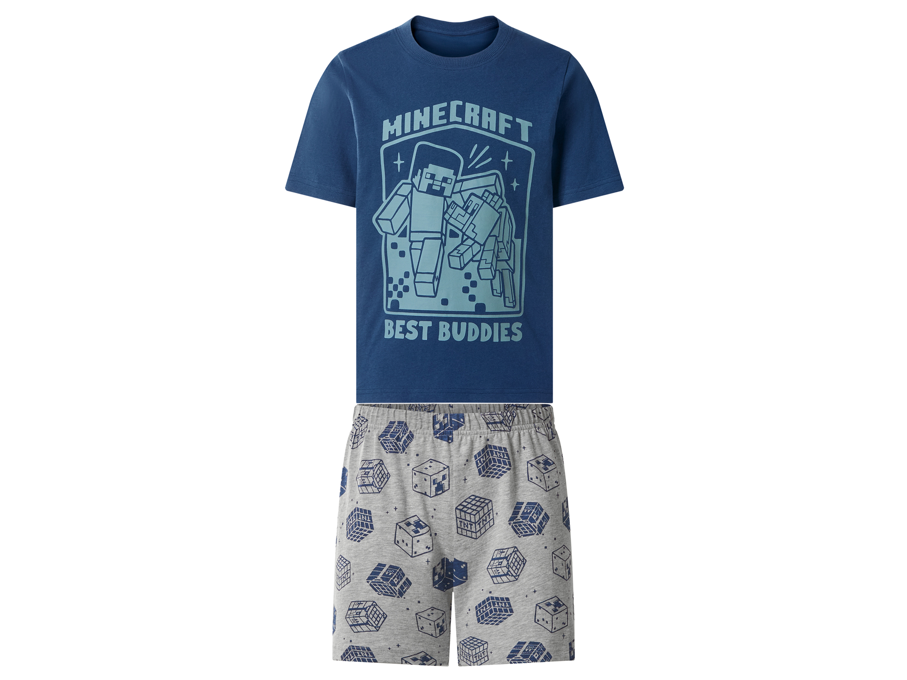 Chlapecké pyžamo (navy modrá / šedá, 134/140)