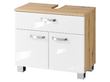 LIVARNO® Skříňka pod umyvadlo Palermo, bílá/dub