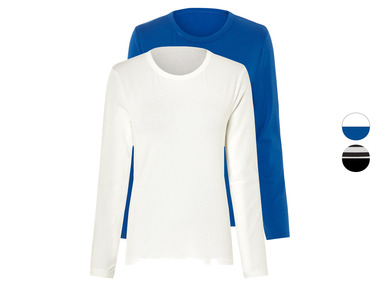 esmara® Dámské triko s dlouhými rukávy, 2 kusy