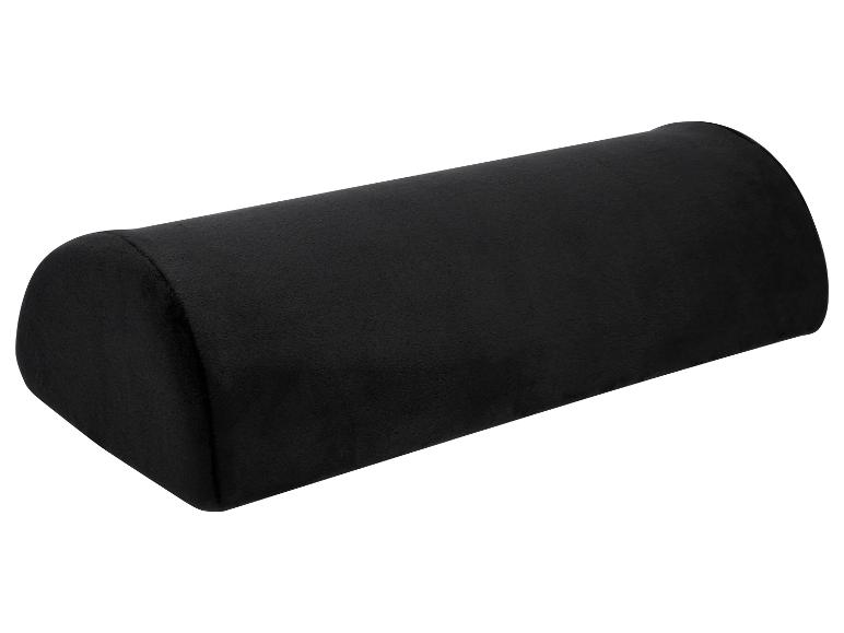 Černý půlkulatý polštář pro podporu krku nebo zad