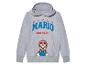 Šedá mikina s kapucí Super Mario.