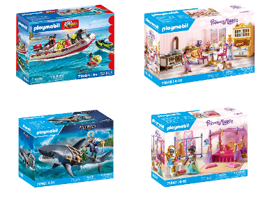 PLAYMOBIL Stavebnice Hasičský člun / Žralok / Kuchyňka / Ložnice