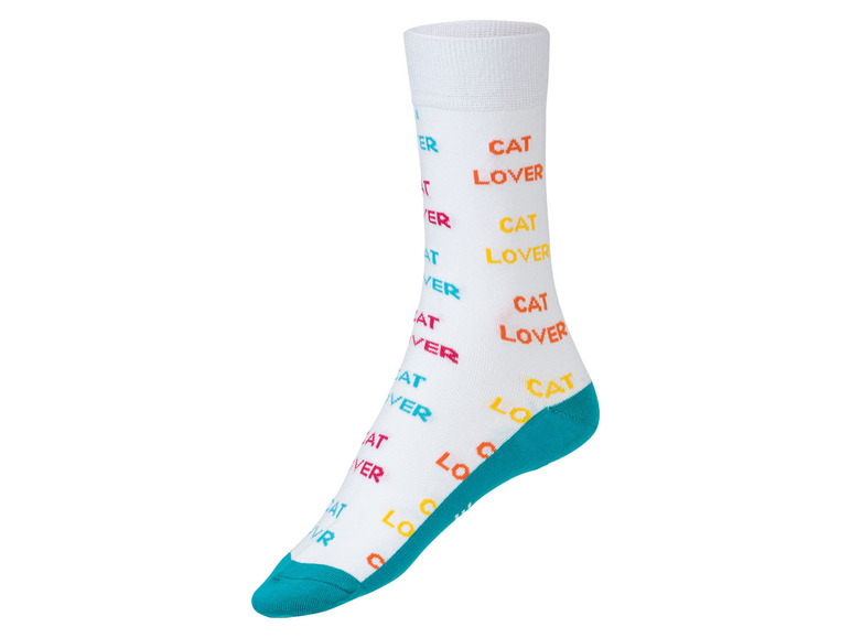 Zobrazit na celou obrazovku Fun Socks Ponožky s romantickým vzorem v dárkovém balení, 3 páry - Obrázek 3