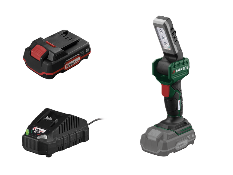 Pracovní lampa Parkside X20V Team s baterií a nabíječkou