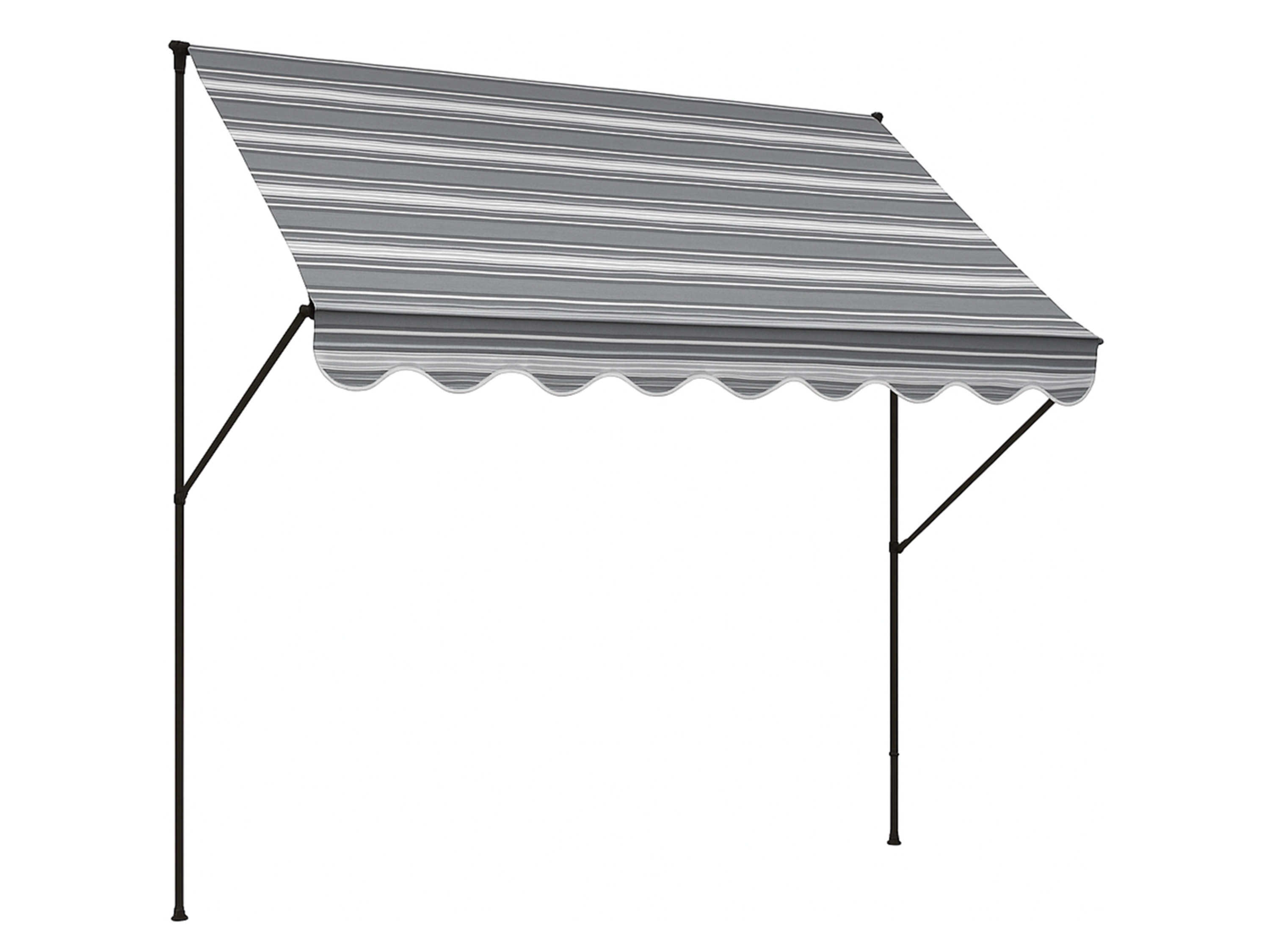 Angerer Upínací markýza Angerer (pruhy šedá / krémová, 150 cm)