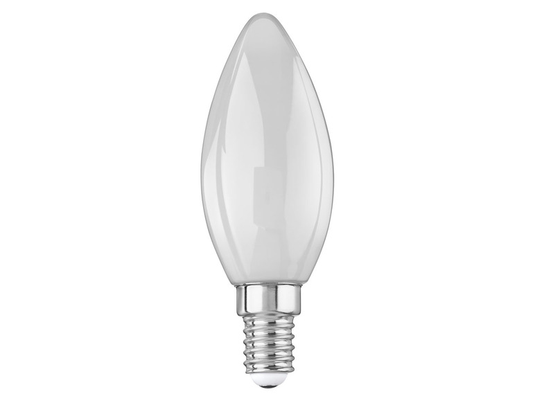 LIVARNO home Filamentová LED žárovka (svíčka E14/mléčná bílá)