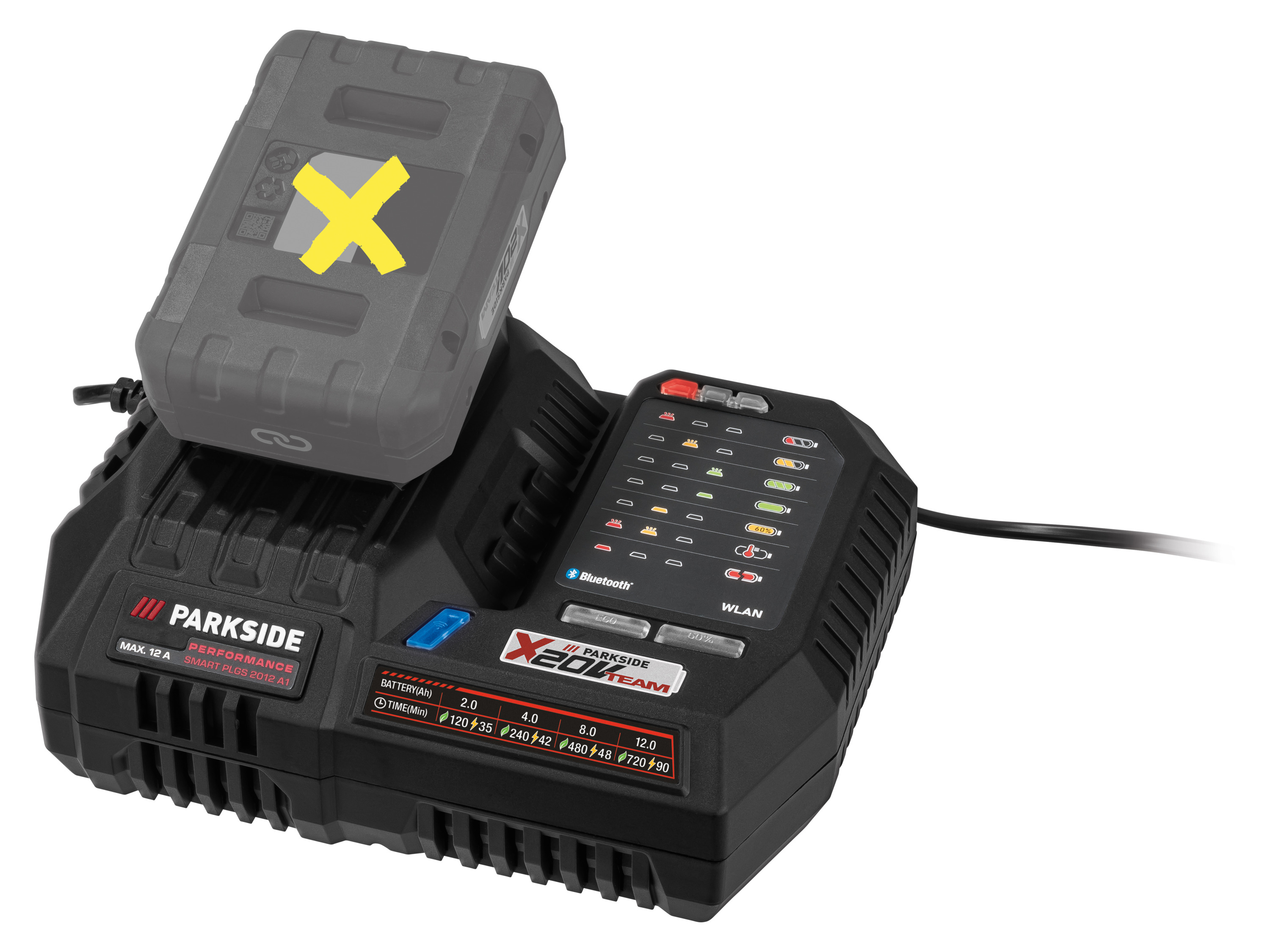 Parkside Performance® Smart nabíječka 20 V / 12 A Plgs 2012 A1
