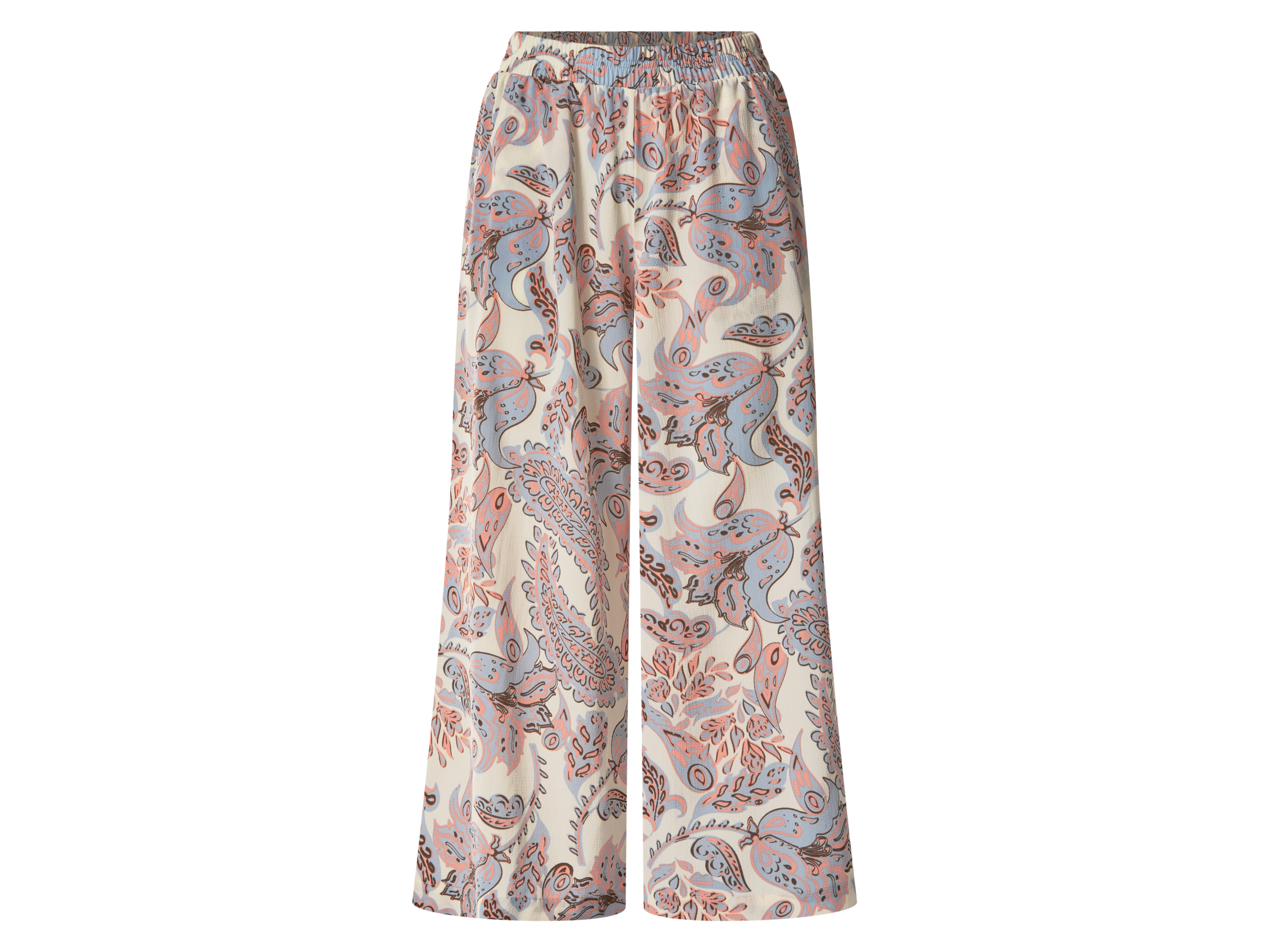 Esmara® Dámské culotte kalhoty (krémová/modrá, 46)