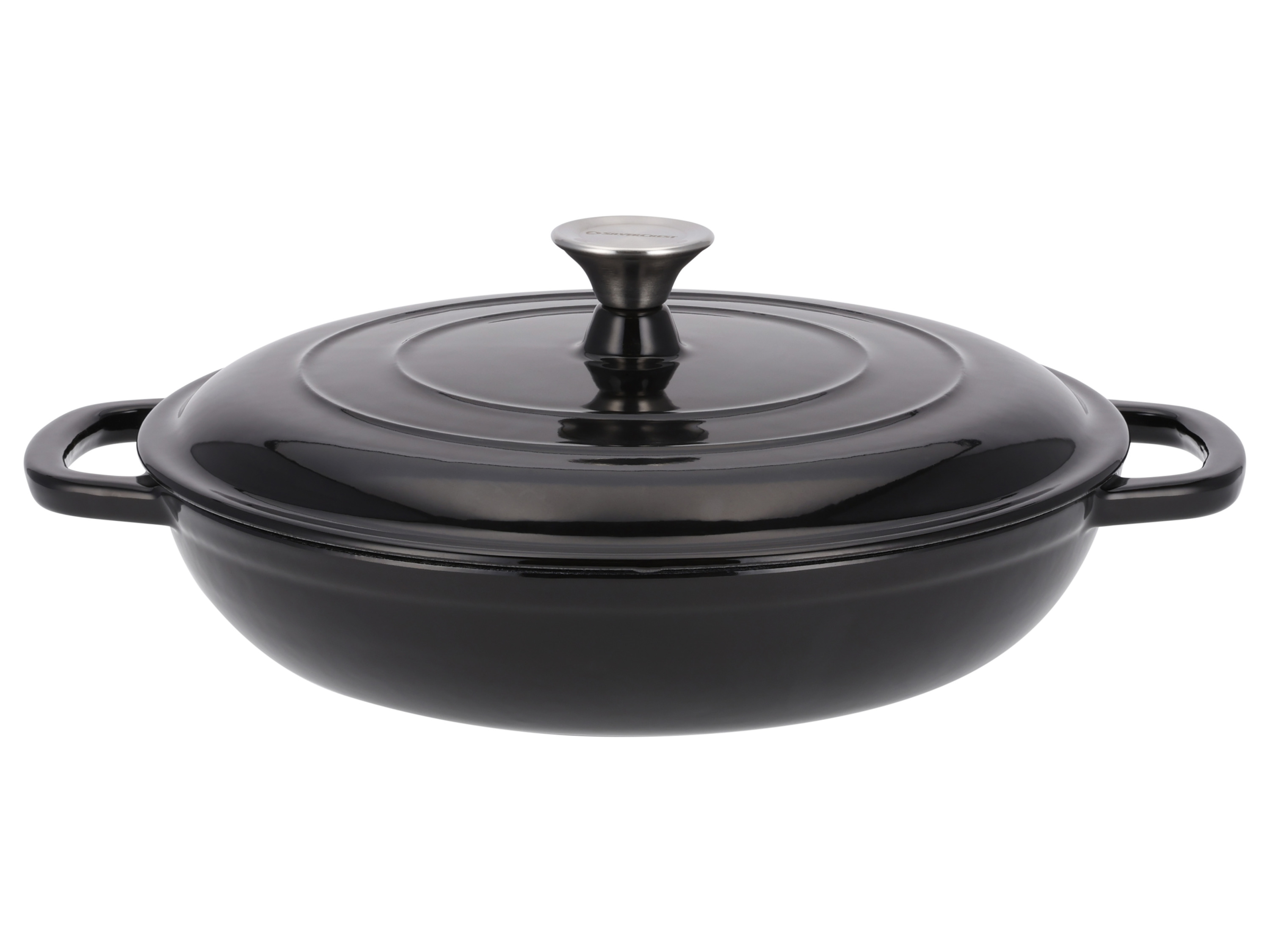 Silvercrest® Litinová servírovací pánev, Ø 30 cm (černá)