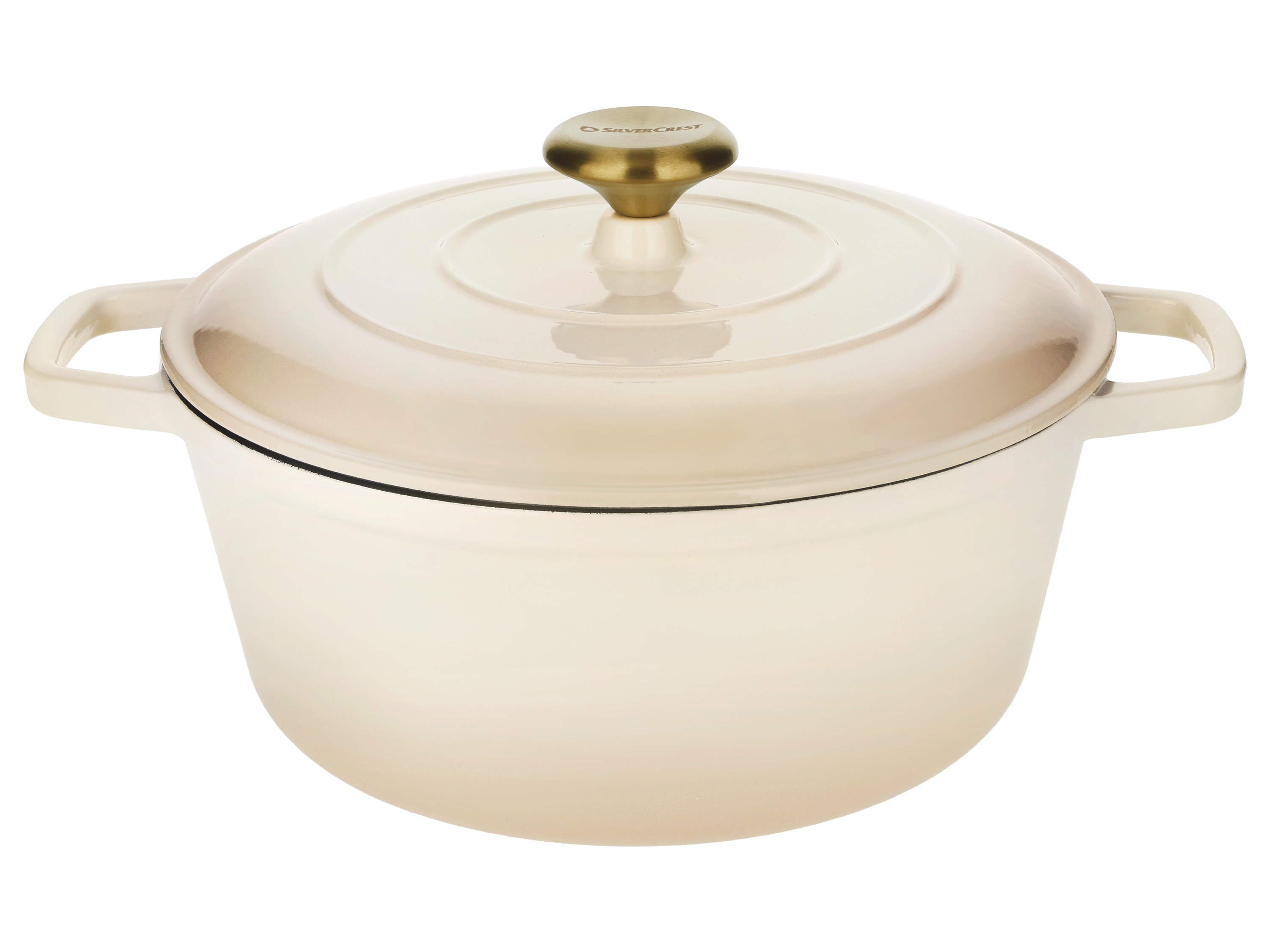 Silvercrest® Litinový hrnec Premium, Ø 27 cm / 5,6 l (krémová)
