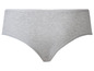 Šedé dámské kalhotky s krajkou.