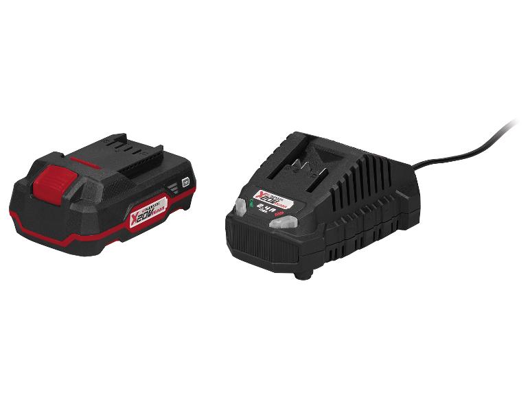 Parkside X20V Team baterie a nabíječka.