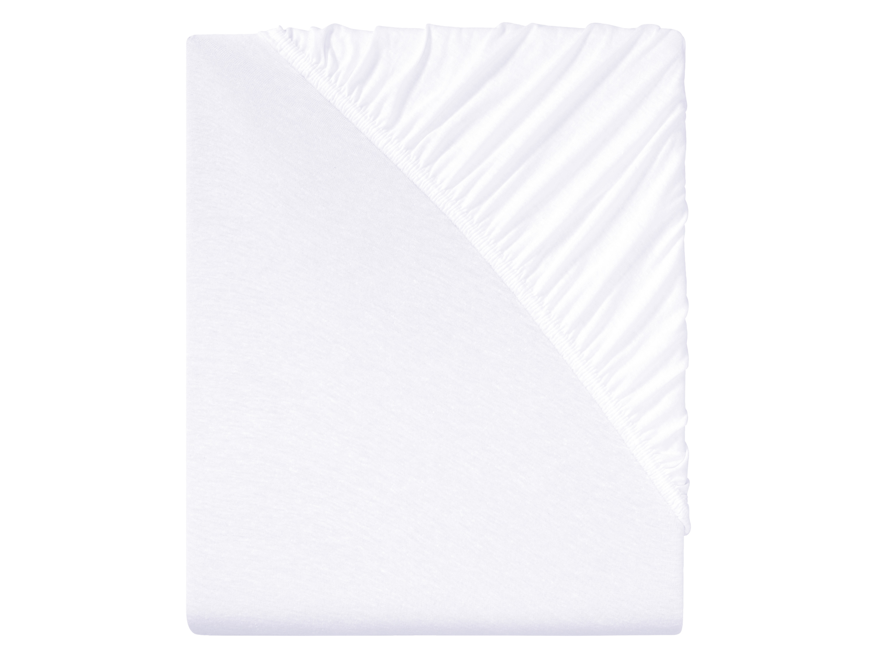 Livarno home Žerzejové napínací prostěradlo, 140-160 x 200 cm (bílá)