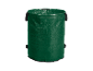 Zelený pytel na zahradní odpad s úchyty.