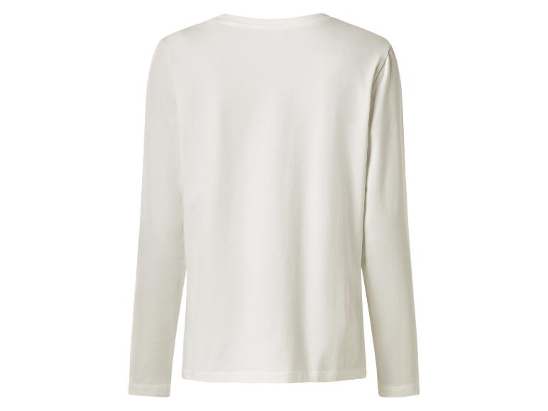 Pánské jednobarevné bílé tričko s dlouhým rukávem, zadní pohled