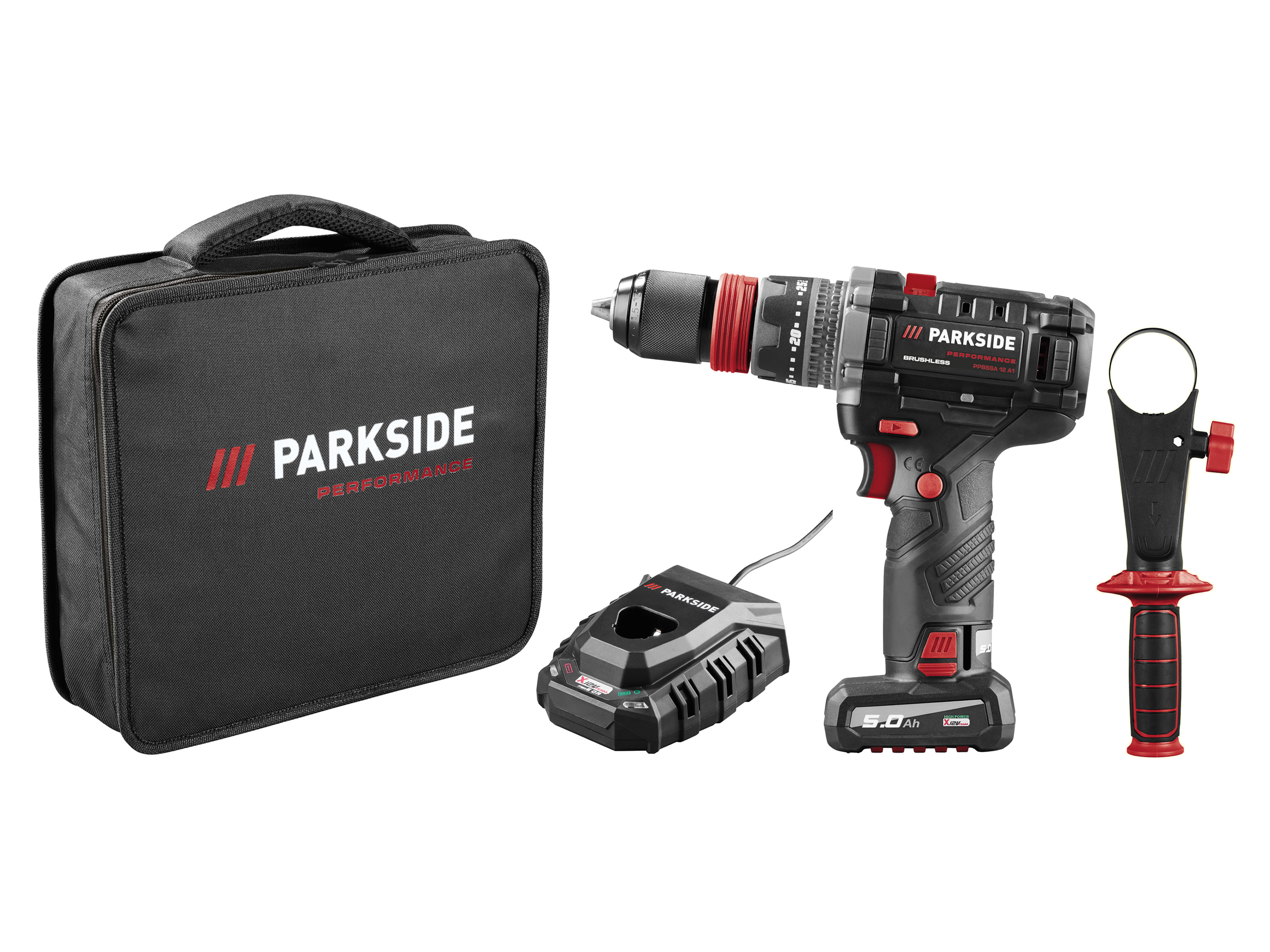 Parkside Performance® Sada aku vrtacího šroubováku Ppbssa 12 A1 – včetně akumulátoru a nabíječky