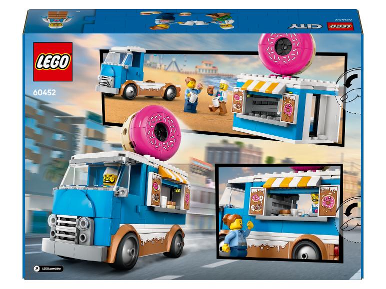 LEGO City Donut Shop náklaďák s minifigurkami a doplňky.