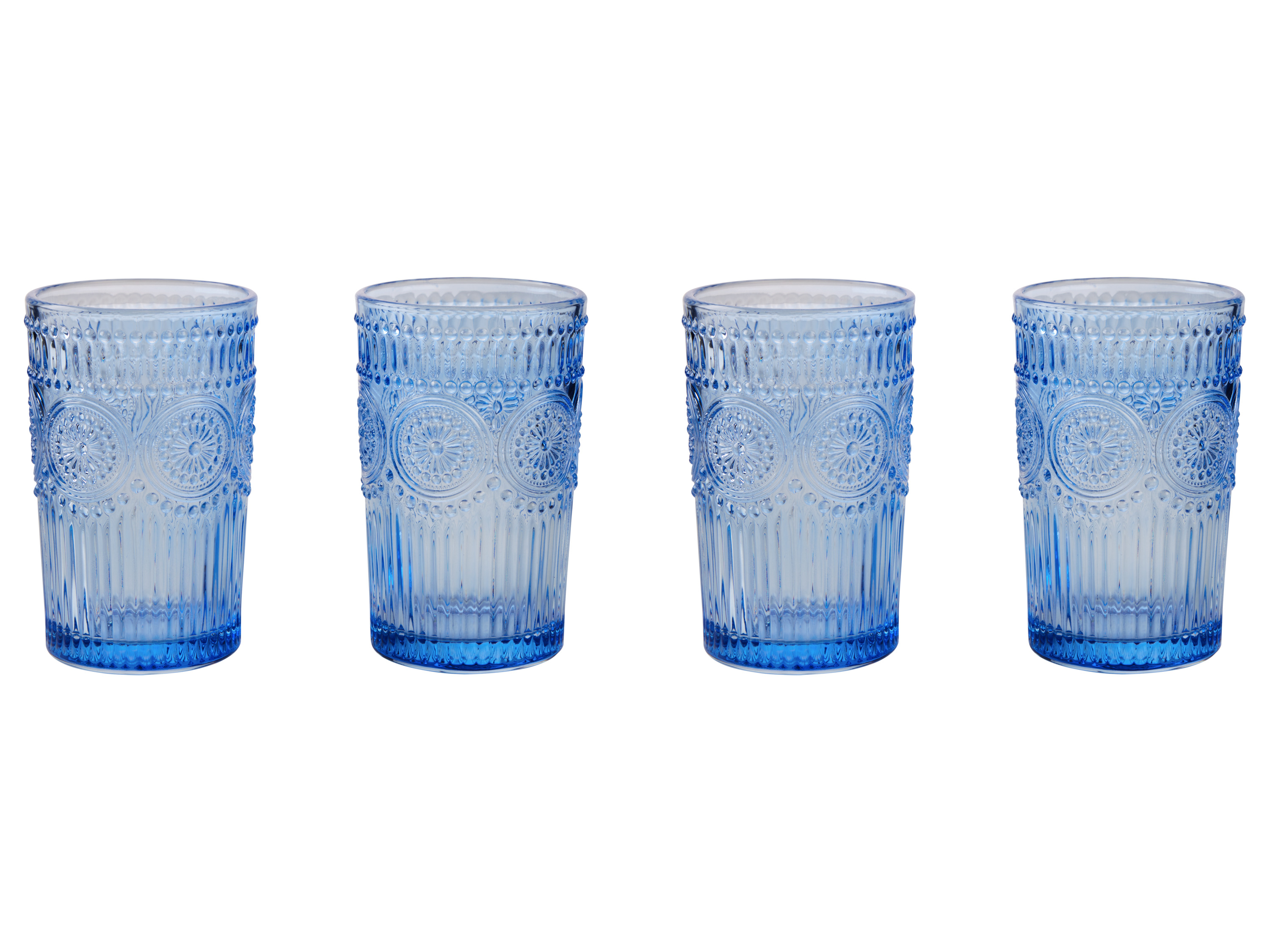 Livarno home Sada sklenic, 4dílná (sklenice na vodu/barevná)