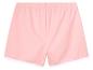 Světle růžové šortky s elastickým pasem a bílým lemem.