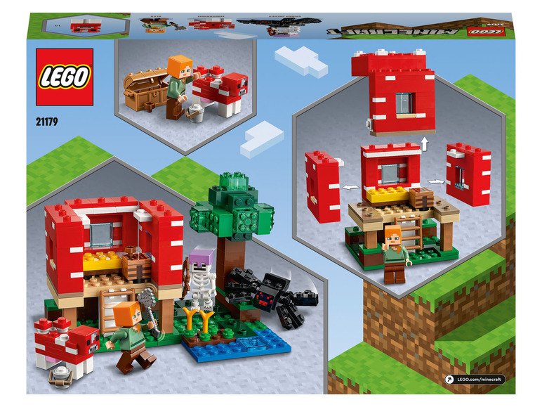  Zobrazit na celou obrazovku Lego Minecraft 21165 Včelí farma / 21171 Koňská stáj / 21178 Liščí chata / 21179 Houbový domek - Obrázek 15