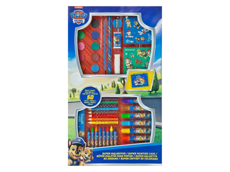Sada na malování Paw Patrol s pastelkami, barvami a doplňky.