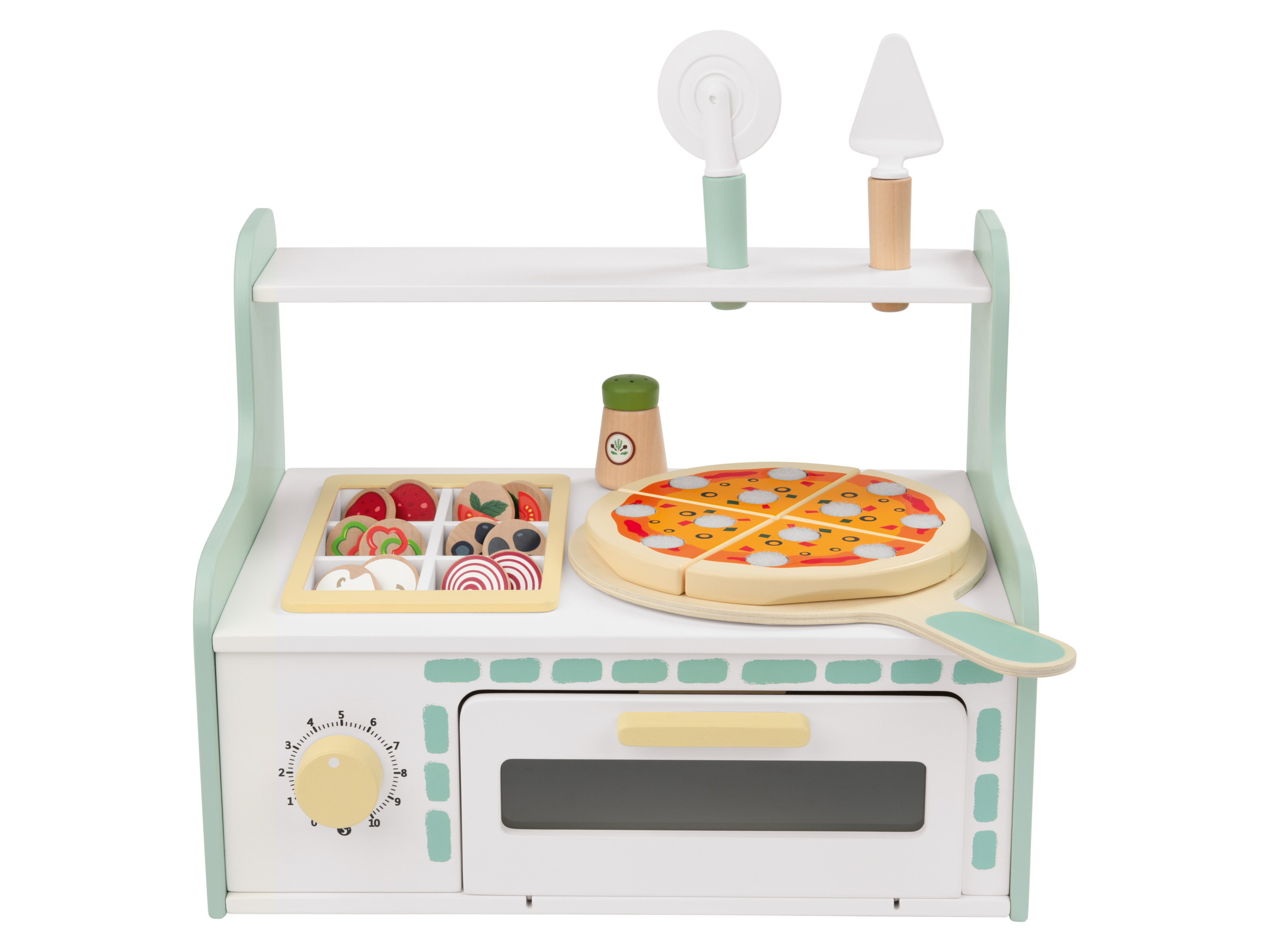 lupilu® Dřevěný zmrzlinářský vozík / pec na pizzu (pec na pizzu)