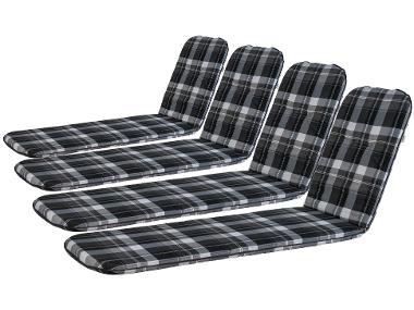 Sada podložek na lehátko, 190 x 60 x 5 cm, šedá, 4dílná