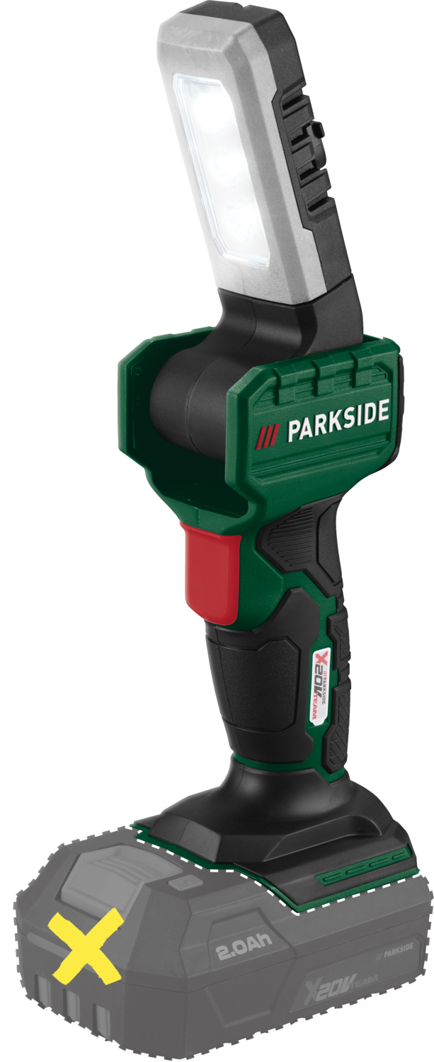Parkside® Aku ruční LED reflektor Plhla 20-Li C1 – bez akumulátoru a nabíječky (20V Plhla 20 Li C1)